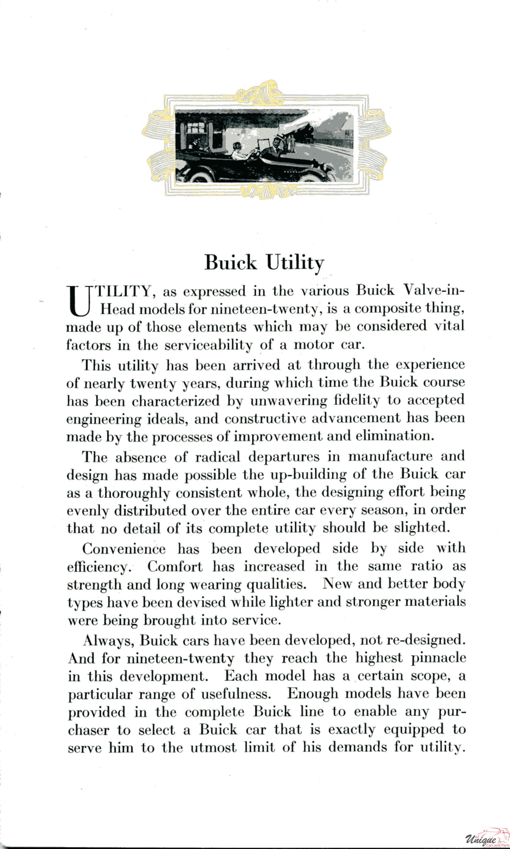 1920 Buick Prestige Brochure Page 12
